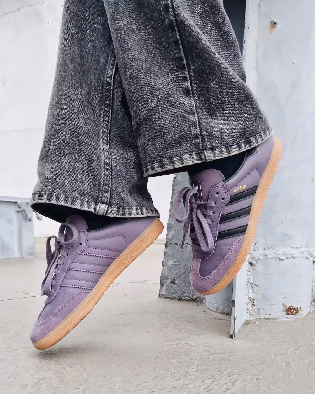 (Women) adidas Samba OG 'Shadow Violet Gum' IE7012 (Women) adidas Samba OG 'Shadow Violet Gum' IE7012